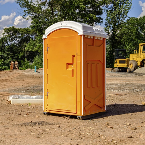 how often are the porta potties cleaned and serviced during a rental period in Cow Creek SD